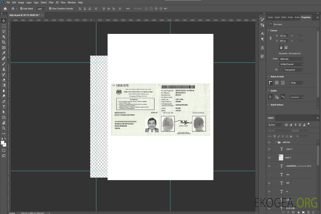 Certificat d'identification temporaire de Malaisie template Certificat d'identification temporaire de Malaisie template
